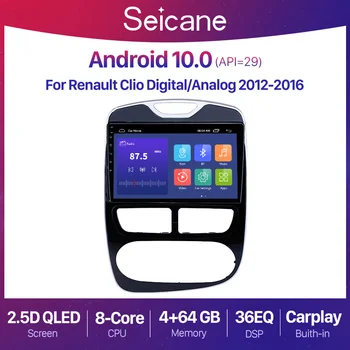 Seicane 10.1 palcový Android 10. 0 2+32 G autorádia GPS Navigácie Jednotky Prehrávač pre 2012-2016 Renault Clio Digitálny/Analógový 2din QLED