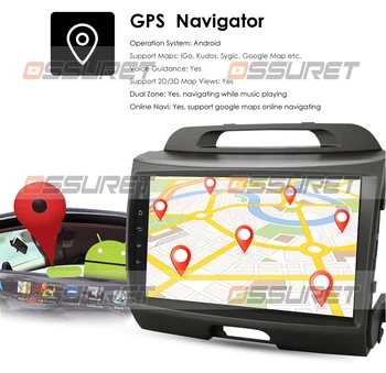 Nové 9 Android10 2Din Auta GPS Navigácia Pre KIA Sportage 2011 2012 2013 2016 NODVD Bluetooth Dotykový displej