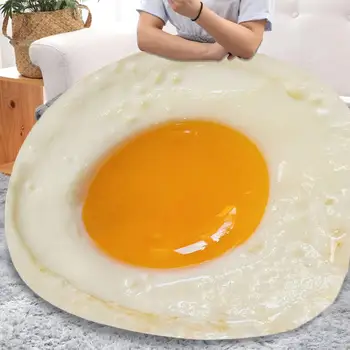 Poached egg deka pohodlné tvorivé realistické potravín román perfektné kolo tortilla hodiť deka rozkladací gauč Valentína darček