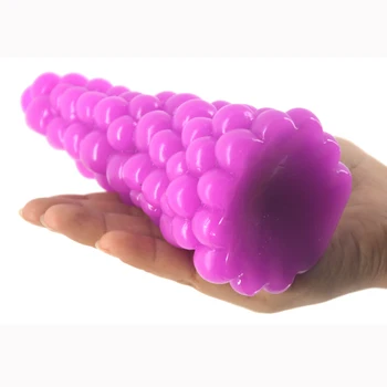 Kónického tvaru sex zadok plug hračka vzhľad je vyložená s malým loptu hrozna tvar dildo sexuálnu hračku, análny konektor Pre ženy Vložiť pošvy