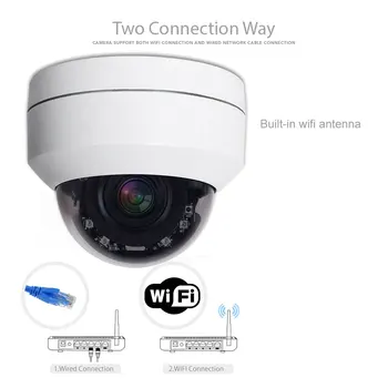 Bezdrôtové Auto Tracking PTZ IP Kamera 4+4xzoom CCTV Dome Vonkajší Dohľad Bezpečnostné Kamery WiFi 2-Way Audio a Reproduktor Onvif