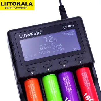 Liitokala Lii-PD4 S1 LCD Nabíjačka Batérií, Nabíja 18650 3,7 V 18350 18500 21700 20700B 10440 26650 1.2 V, AA, AAA NiMH Batérie