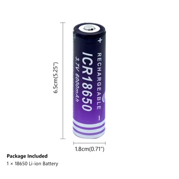 3,7 V 18650 Batéria 6000mAh ICR 18650 YCDC Nabíjateľná Lítiová Batéria Liion Pre Baterku Pochodeň Mini Ventilátor batery Li-ion Bateria