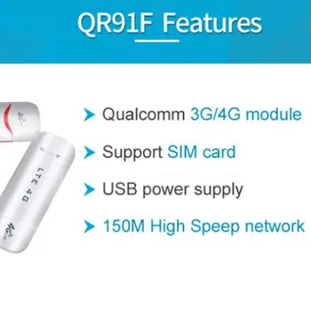 4G/3G Prenosné 100Mbps USB Wifi Router Opakovač Signálu Bezdrôtovej siete Extender Booster Podpora Multi-Band FDD-LTE B1 B3 B7 B8 B20