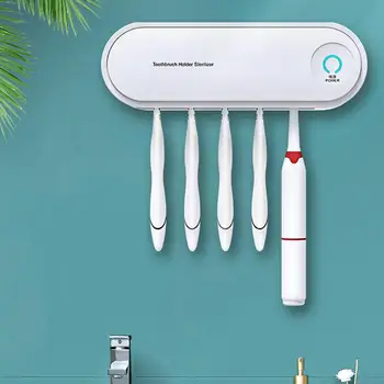 Domáce zubná Kefka Držiteľ Slnečnej Energie UV Kúpeľňa Automatické Sterilizácia Sušenie Kefka Dezinfekčný prostriedok na Čistenie Skladovanie