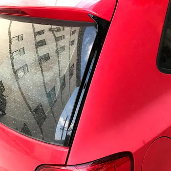 2 KS Zadné Okno Bočné Spojlery Lesklý Canard Canards Splitter Pre VW pre Polo MK6 2018 2019+ Auto Styling Príslušenstvo Lesklá Čierna