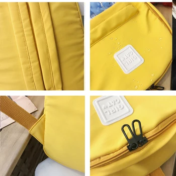Bežné Jasné, Nepremokavé Dámske Batoh Harajuku Nylon Cestovné Schoolbags Roztomilý Malý Kačica Študent Späť Pack Dospievajúce Dievčatá Bookbags