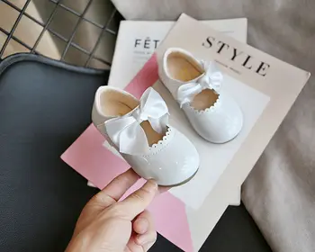 Novonarodené dieťa dievča bowknot bežné kožené topánky batoľa baby girl party, svadba princeznej topánky nové 2020