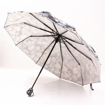 Plne Automatický Dáždnik Dážď Ženy, Anti-UV Dažďu, Vetru Dáždniky Veľké Silné Pre Dvojité Pre Ženy, Dámska Móda parasol