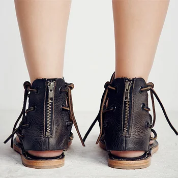 Ženy Sandále Vintage Letné Dámske Topánky Gladiator Sandále, Žabky Pre Ženy Pláže Topánky Kožené Ploché Sandalias Mujer