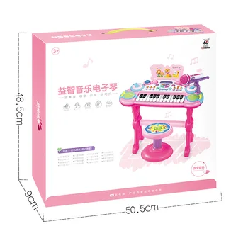 Dieťa Svieti Dieťa Elektronické Piano Multi-funkčný Klavír s Stolice Vzdelávania v Ranom veku Dieťa Hudobný Nástroj s Karaoke Mikrofón