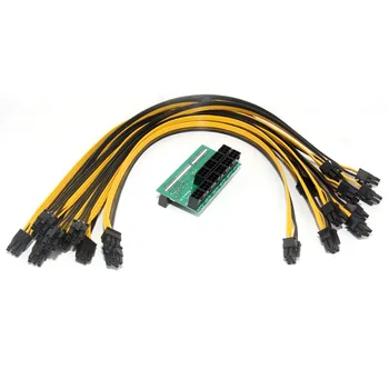 DPS-1200FB/QB Napájanie Breakout Board + 10 Kábel 6 pin pre Ethereum Ťažba Nový Príchod