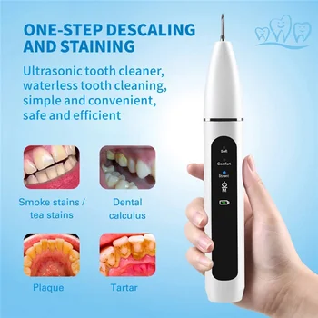Úplné Lekárske Inteligentné Ultrazvukové Elektrické Zubné Scaler Prenosné Zubné Scaler Kalkul Škvrny Odstránenie Zubného Kameňa Cleaner Zubár