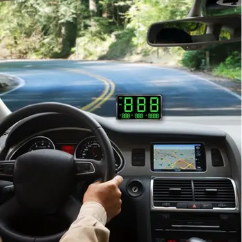 Hud Displej KM/h, MPH GPS Tachometer C60 C80 C90 palubný počítač Auto HUD Head Up Displej Veľký Displej Rýchlosť Meter prekročenia rýchlosti