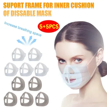 10PCS 3D FaceMask Držiak Úst Samostatné Vnútorné Stojan, Držiak, Priestor na Dýchanie Pevné Rozšírené Pohodlné Masku na Tvár DIY Príslušenstvo