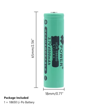 YCDC 3,7 V 18650 Nabíjateľná Li-ion Batéria 4500mAh 18650 batérie Pre LED Baterkou Baterka Elektronický Produkt Drop Shipping