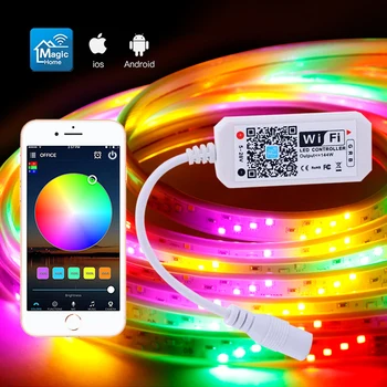 WiFi LED RGB Svetelný Pás Bezdrôtové, Inteligentný Hudobný LED Controller Radič Pre Alexa Domovská stránka Google Magic Domov Pro APP Uplatňovať