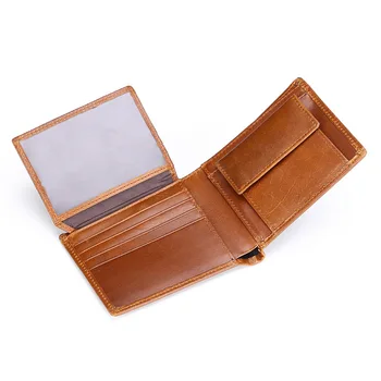 Nové 2018 kožené peňaženky multi-card retro olej, vosk peňaženky nepremokavé módne bežné krátke pánske peňaženky NB085
