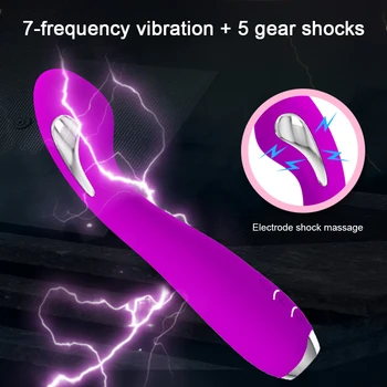 5 Režimov Elektrickým Prúdom Výkonný Vibrátor Sexuálne Hračky pre Ženu 7 Režimov Magnetických Pulzov Automatické Tlačením Dildo Vibrátor Sex Shop