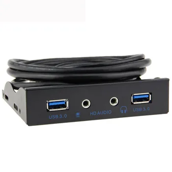 20kolíkový 2 Port USB 3.0 HUB A HD Audio 3.5-v PC Diskety Predný Panel Kábel