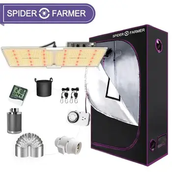 Spider Poľnohospodár SF 2000W LED Rásť Svetlo 120x60cm Rásť Stan Súpravy Uhlíkovým Filtrom, s Samsungled LM301B Stmievač celé Spektrum Lampy
