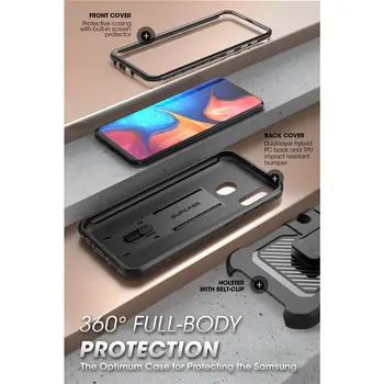 Pre Samsung Galaxy A20 /A30 Prípade SUPCASE UB Pro Full-Telo Robustné Puzdro puzdro s vstavaným-in Screen Protector & Stojan