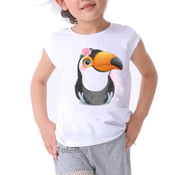 Kawaii deti oblečenie Lenivosť a mama cartoon tlač tričko pre dievčatá harajuku tričko letné topy pre dievčatá zábavné biele tričko topy