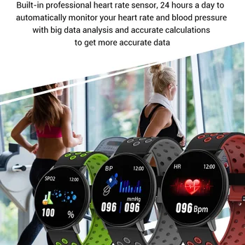 Smart Hodinky Android Bluetooth Pripojenie Monitora Srdcovej frekvencie Meranie Tlaku Fitness Sport Smartwatch 2020 Muži, Ženy, Deti PK M5