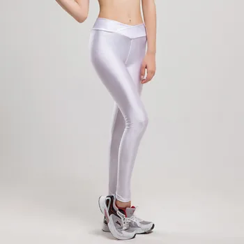 Ženy Legíny 2019 Sexy Fitness S Chudá Jogger Žena Nosiť Zadok V Vysoký Pás Fluorescenčné Candy Farby Žena Leggins