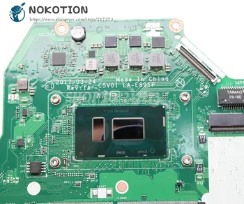 NOKOTION Pre Acer aspire A515 A515-51 Notebook Doske SR3LA i5-8250U CPU NBGSW11001 C5V01 LA-E891P základná DOSKA