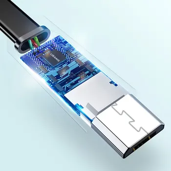 USAMS 10 Ks Micro USB Kábel Synchronizácia Údajov Typu C, Kábel Lightning pre Iphone Samsung Xiao Huawei Android Mobilný Telefón, USB, C Kábel
