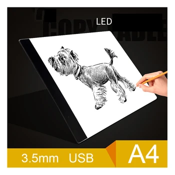 A4/A3 LED Stmievateľné Svetlo Diamond Maliarske Nástroje Tablet Pad USB Konektor Diamond Výšivky Príslušenstvo Cross Stitch nástroj