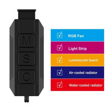 RGB Controller Kábel,PC 5V 12V ARGB CPU Prípade Pohode Ventilátor LED Svetelné Pásy Lampa Bar Vodné Chladenie AURA Ovládanie,SATA/Molex Pohonom
