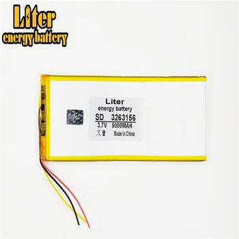 3,7 V tablete batérie 3263156 5000MAH 3 riadok Polymer lithium ion / Li-ion batéria pre tablet pc batérie