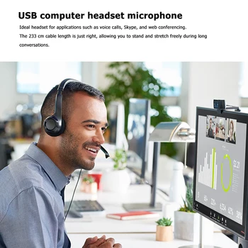 H390 spoločnosti Logitech Over-ear USB, Stereo Slúchadlá, hlasité Telefonovanie Herné Zasadnutí Video Chatu Počítač Office Káblové Slúchadlá s Mikrofónom