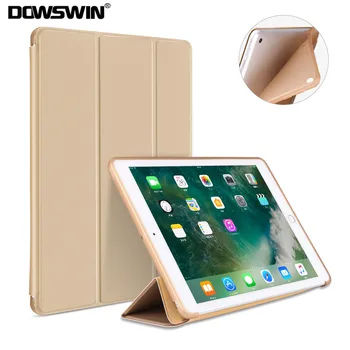 DOWSWIN Prípade Pre Nový iPad 9.7 2018 2017 TPU Kožené puzdro Mäkký Silikónový Kryt pre iPad 2018 Smart Case 9.7 Palca A1822 A1893