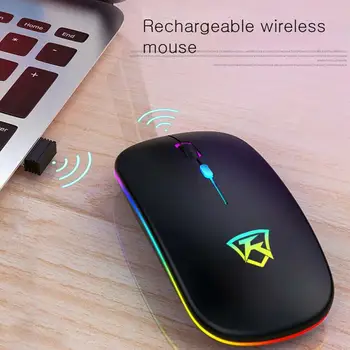 2.4 Ghz Wireless Mouse Periférnych zariadení Bluetooth Myš Tiché PC Nabíjateľná Ergonomický USB Optická Myš Pre Notebook 1600DPI