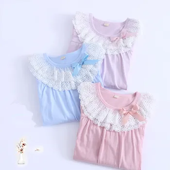 Matka a Dcéra, Baby, Dievčatá Pajama Nightgowns 4-12Year Dievčatá Princezná Sleepwear Šaty Bavlna Deti Nightie Šaty Pyžamá