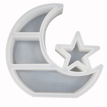 Veľké Polmesiacom Zásobník Živice Formy Moon Star Polica Crystal Display Zásobník Šperky Štítok Živica Na Odlievanie Foriem Remeselné Nástroje