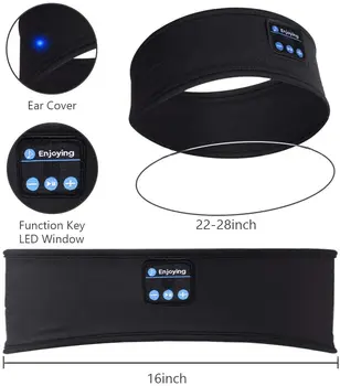 Bezdrôtové Bluetooth Stereo Slúchadlá So Systémom Slúchadlá Spánku Headset Športové Spanie Hlavový Most Hudby Očná Maska