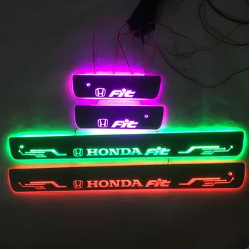 4PCS Vitajte Šliapacie Auto Vonkajšie Časti LED Dvere, Parapetné Šúchať Dynamické Streamer svetlo 25# Pre Honda Fit