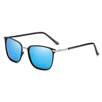 Dizajn značky Polarizované slnečné Okuliare Mužov Kovové Jazdy Slnečné Okuliare Muž Námestie Slnečné okuliare UV400 Odtiene Oculos de sol