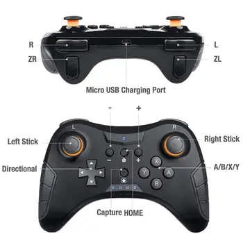 Prepínač bezdrôtovej Bluetooth hry rukoväť switch hra rukoväť s vibračnou gyroskop funkcia