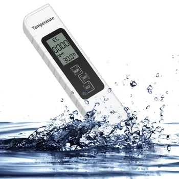 Prenosné 3 v 1 pre Digitálne Kvality Vody na Meter Tester Pero ES PPM Merania Teploty Nástroj Akváriu Filter Voda Tester
