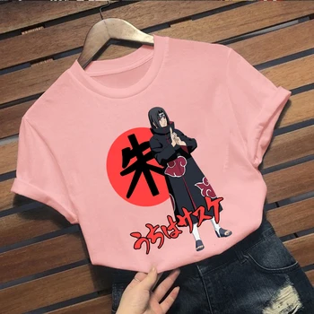 Naruto Uchiha Itachi T-Shirt Streetwear Letné Topy, Tričká Bavlnené Tričko Nadrozmerné HipHop