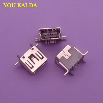 100KS Mini USB Typu B Ženské 5 Pin DIP Vertikálne Nohu PCB 180 stupňov Zásuvky Konektora V3 Micro USB Krátkom odseku