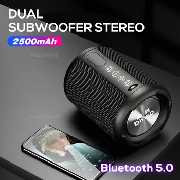 Prenosný Výkonný Bluetooth Reproduktorov Bass Bezdrôtový Stĺpec Nepremokavé USB, AUX TF Vonkajšie Subwoofer Reproduktor Zvuk Box
