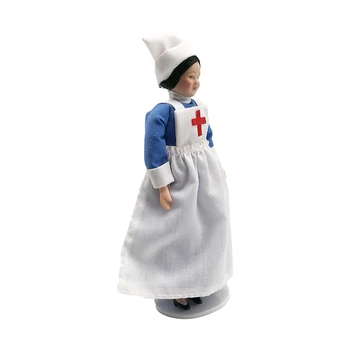 1:12 domček pre bábiky Miniatúrne Porcelánová Bábika Model Sestra White Angels PP006C