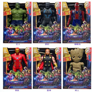Marvel Hračiek, Pomstiteľ Koncovka 30 CM Super Hrdina Thor Hulk Thanos Wolverine Spider Man, Iron Man Akcie Obrázok Hračky Bábiky