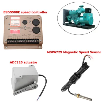 Guvernér Auta ESD5500E Otáčok Rýchlosť Radiča Doska+MSP6729 Magnetický Snímač Rýchlosti+ADC120 Generátor Servomotora